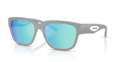 Arnette AN4366 Bounce Sunglasses in 3008Y7 Crystal Grey / Light Grey Mirror Blue lens