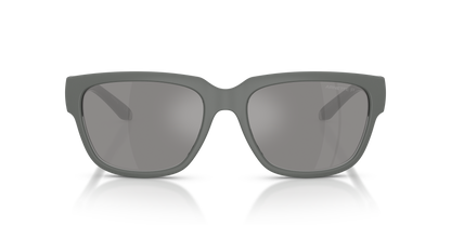 Arnette AN4366 Bounce Sunglasses in 3009Z3 Transparent Dark Grey / Grey Mirror Silver 80 Polarized lens, front view