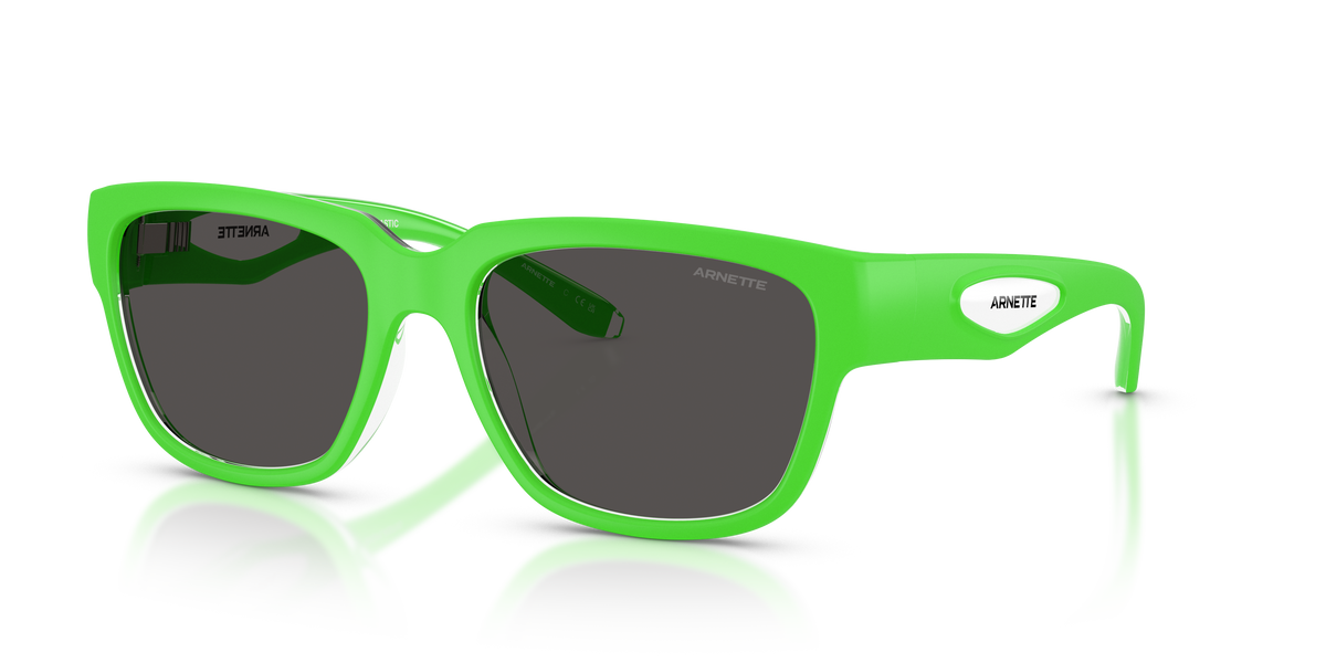 Arnette AN4366 Bounce Sunglasses in 301387 Gekko Green/Crystal / Dark Grey lens