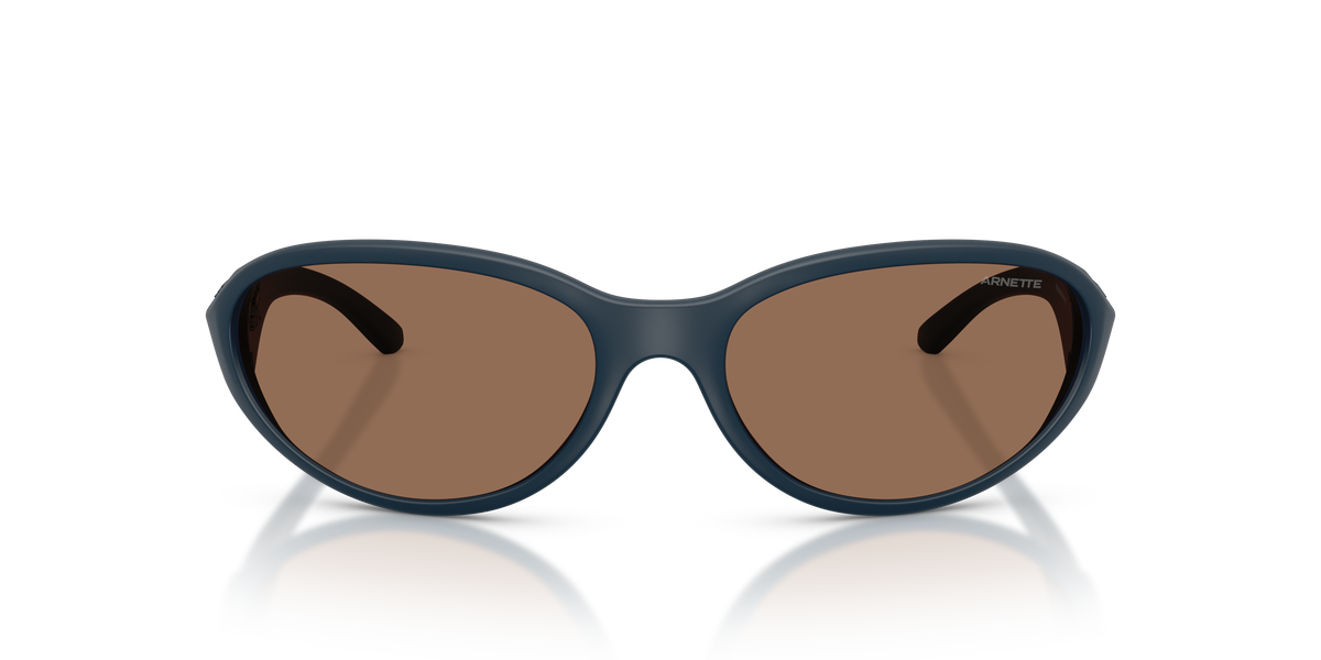 Arnette AN4368 Raven Sunglasses in 275973 Matte Blue / Dark Brown lens, front view