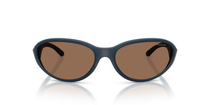 Arnette AN4368 Raven Sunglasses in 275973 Matte Blue / Dark Brown lens, front view