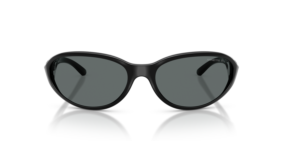 Arnette AN4368 Raven Sunglasses in 290081 Recycled Black / Grey Polarized lens, front view