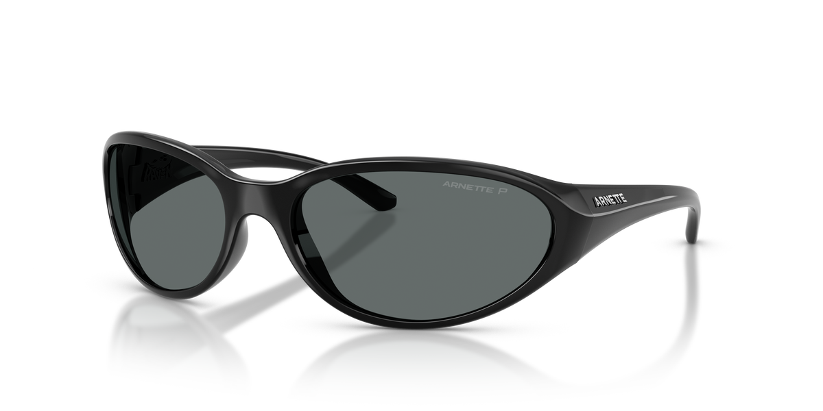 Arnette AN4368 Raven Sunglasses in 290081 Recycled Black / Grey Polarized lens