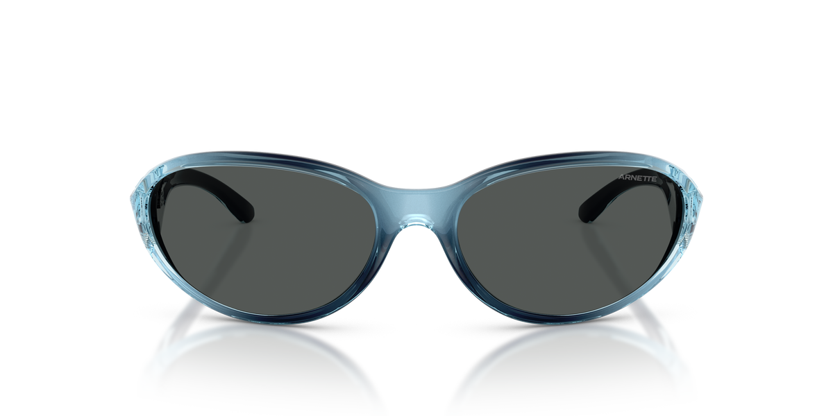 Arnette AN4368 Raven Sunglasses in 303287 Flashcoat Blue / Dark Grey lens, front view