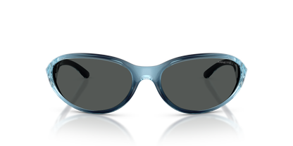 Arnette AN4368 Raven Sunglasses in 303287 Flashcoat Blue / Dark Grey lens, front view