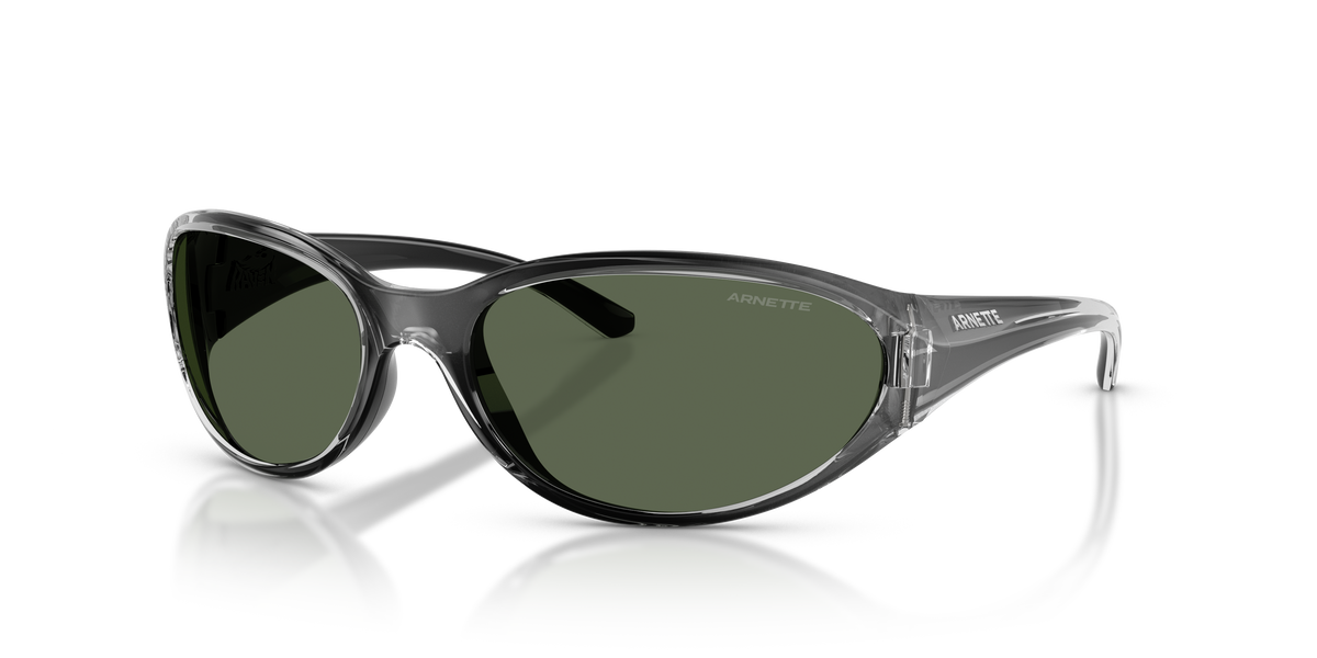 Arnette AN4368 Raven Sunglasses in 303371 Flashcoat Grey / Dark Green lens