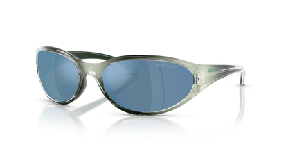 Arnette AN4368 Raven Sunglasses in 303422 Flashcoat Green / Dark Grey Mirror Water Polarized lens