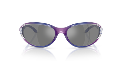 Arnette AN4368 Raven Sunglasses in 30356G Flashcoat Purple / Grey Mirror Silver lens, front view