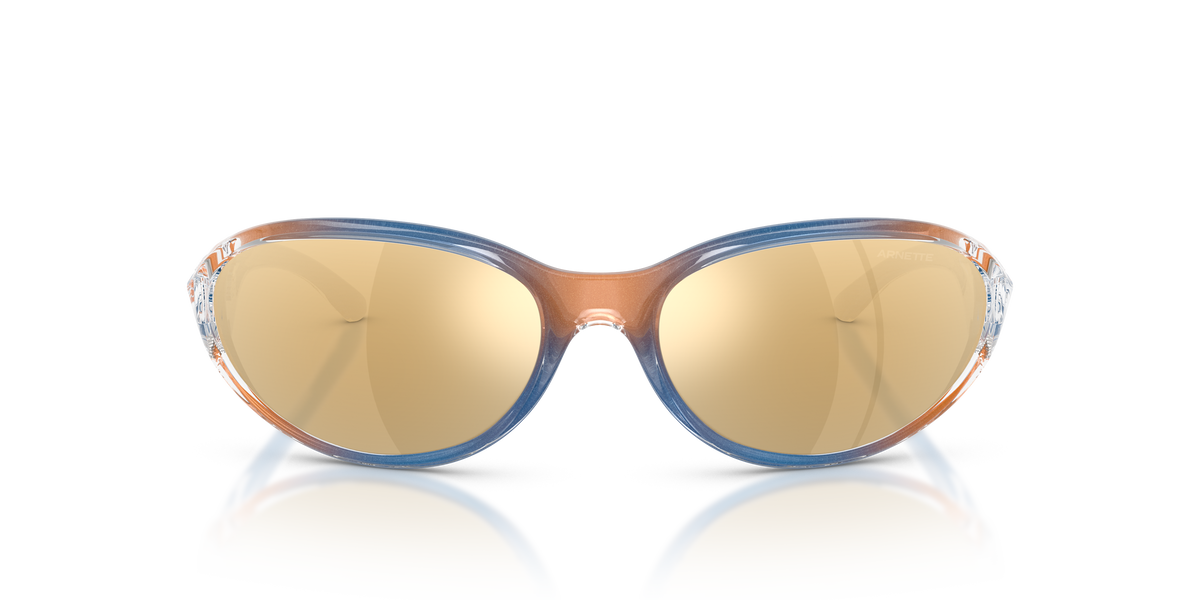 Arnette AN4368 Raven Sunglasses in 30367P Flashcoat Orange / Brown Mirror Gold lens, front view