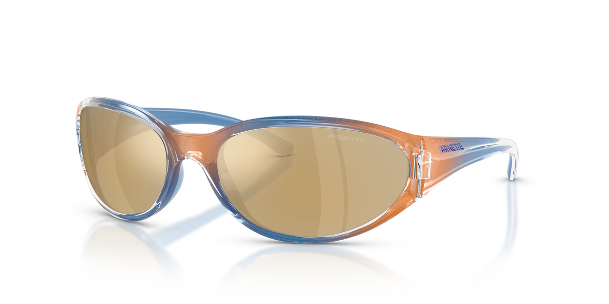 Arnette AN4368 Raven Sunglasses in 30367P Flashcoat Orange / Brown Mirror Gold lens
