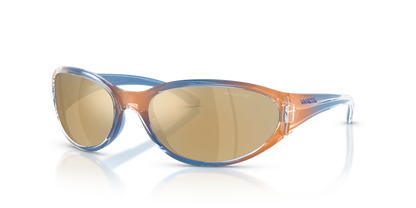 Arnette AN4368 Raven Sunglasses in 30367P Flashcoat Orange / Brown Mirror Gold lens