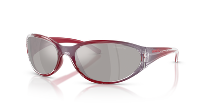 Arnette AN4368 Raven Sunglasses in 30376G Flashcoat Red / Light Grey Mirror Silver lens