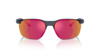 Arnette AN4370 Sunglasses in 27626Q Navy Blue / Red/Yellow Mirror lens, front view