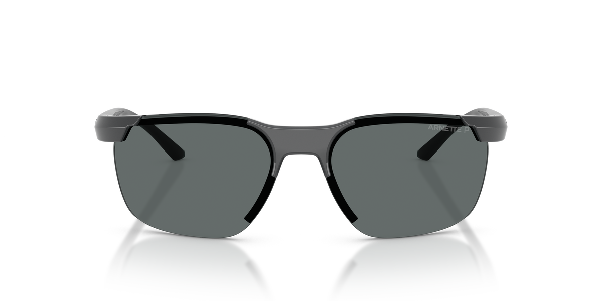 Arnette AN4370 Sunglasses in 284181 Dark Grey / Grey Polarized lens, front view
