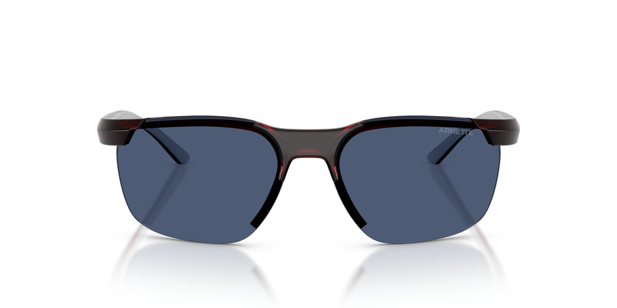 Arnette AN4370 Sunglasses in 303980 Red/Metallic Silver / Dark Blue lens, front view