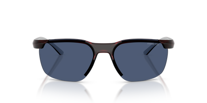 Arnette AN4370 Sunglasses in 303980 Red/Metallic Silver / Dark Blue lens, front view