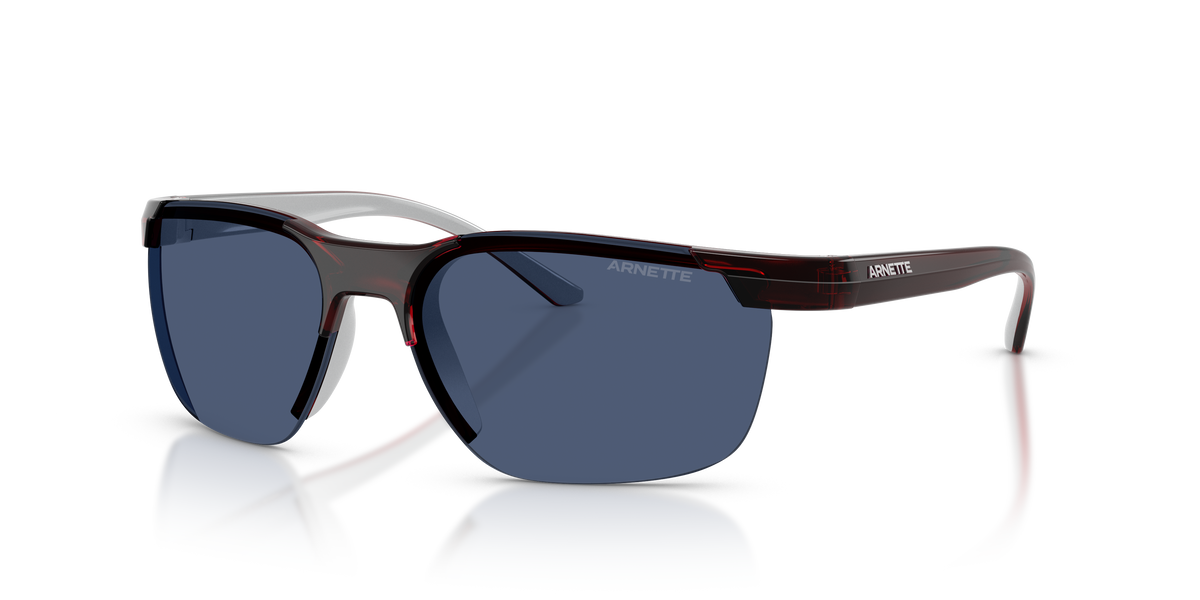 Arnette AN4370 Sunglasses in 303980 Red/Metallic Silver / Dark Blue lens