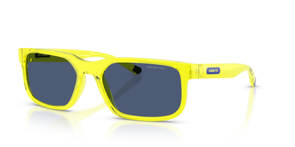 Arnette AN4372 Sunglasses in 275780 Transparent Fluo Yellow / Dark Blue lens