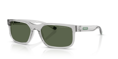 Arnette AN4372 Sunglasses in 28589A Transparent Light Grey / Dark Green Polarized lens