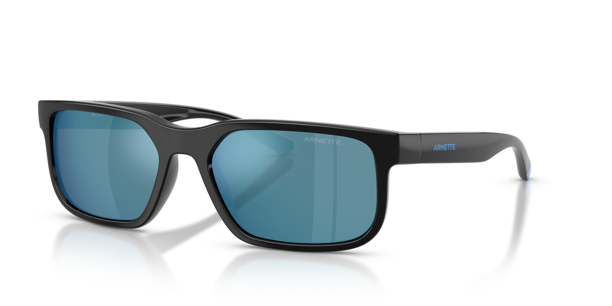 Arnette AN4372 Sunglasses in 290055 Recycled Black / Blue Mirror Blue lens