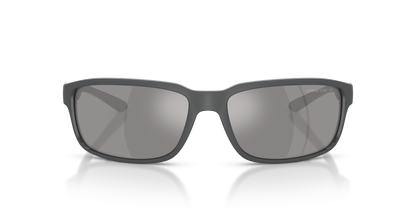 Arnette AN4373 Sunglasses in 2841Z3 Matte Dark Grey / Polarized Silver Mirror lens, front view