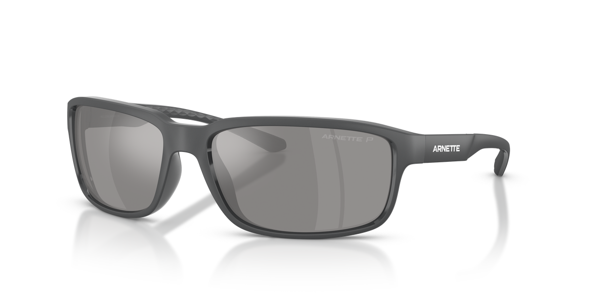 Arnette AN4373 Sunglasses in 2841Z3 Matte Dark Grey / Polarized Silver Mirror lens