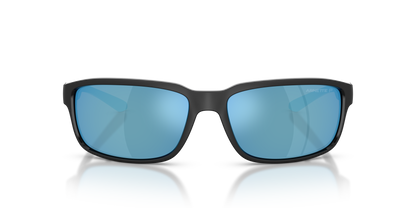 Arnette AN4373 Sunglasses in 290022 Matte Recycled Black / Mirror Green Polarised lens, front view