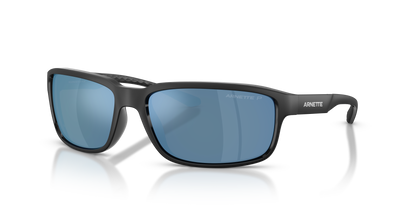 Arnette AN4373 Sunglasses in 290022 Matte Recycled Black / Mirror Green Polarised lens