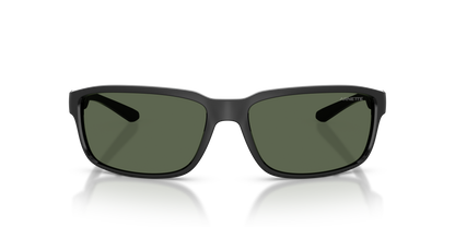 Arnette AN4373 Sunglasses in 290071 Matte Recycled Black / Dark Green lens, front view