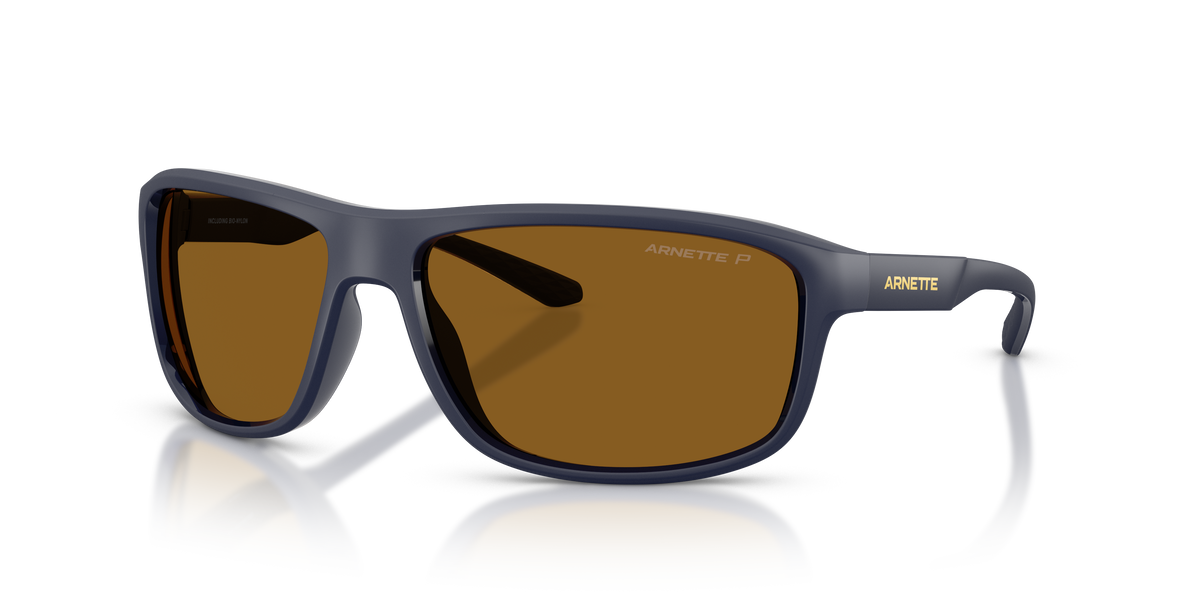 Arnette AN4374 Sunglasses in 276283 Matte Navy Blue / Polarized Brown lens