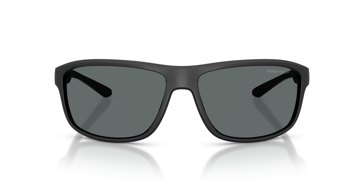 Arnette AN4374 Sunglasses in 290081 Matte Recycled Black / Grey Polarized lens, front view
