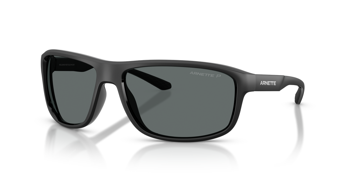 Arnette AN4374 Sunglasses in 290081 Matte Recycled Black / Grey Polarized lens