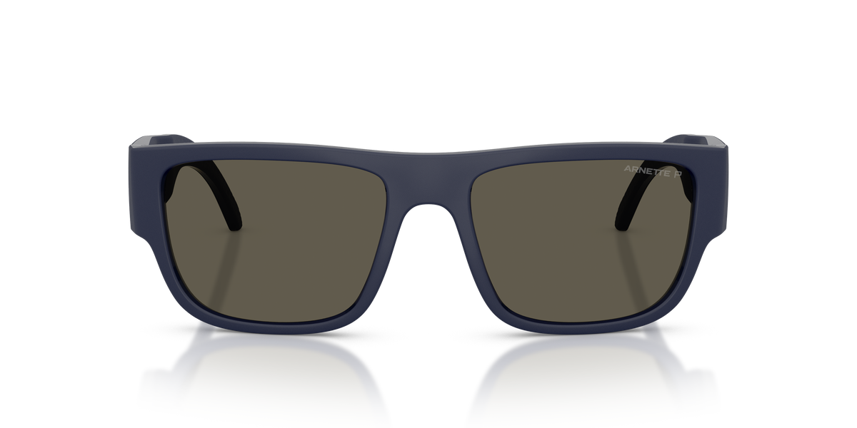 Arnette AN4377 Sunglasses in 2762/1 Navy Blue Matte Inside/Outside / Polarized Dark Grey lens, front view
