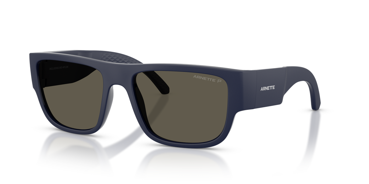Arnette AN4377 Sunglasses in 2762/1 Navy Blue Matte Inside/Outside / Polarized Dark Grey lens