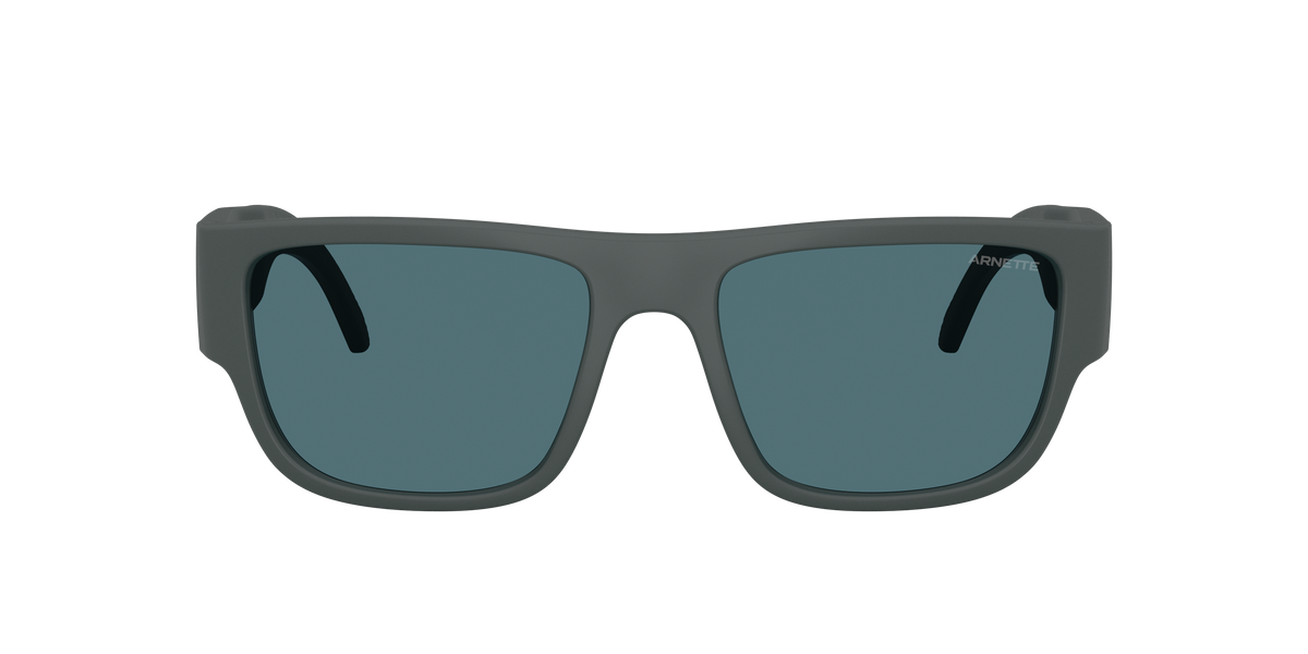 Arnette AN4377 Sunglasses in 284180 Dark Grey Matte Inside/Outside / Blue lens, front view