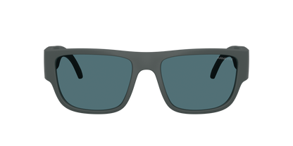 Arnette AN4377 Sunglasses in 284180 Dark Grey Matte Inside/Outside / Blue lens, front view