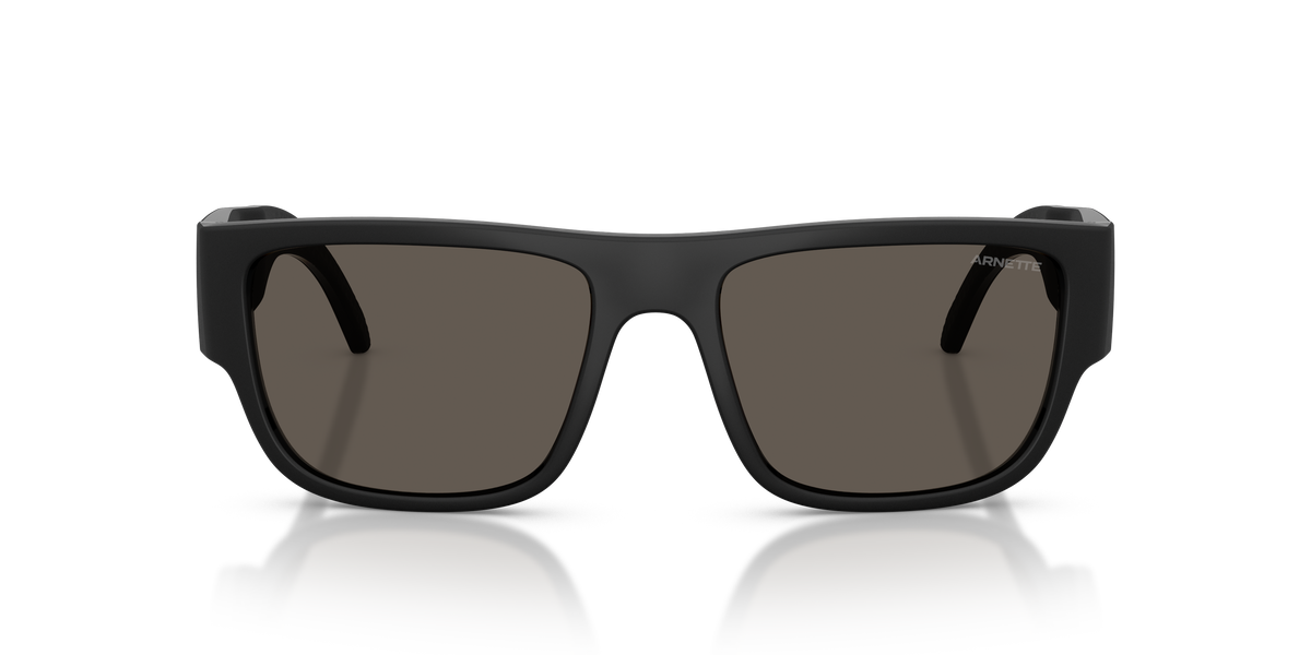 Arnette AN4377 Sunglasses in 2900/1 Rec Black Matte Inside/Outside / Dark Grey lens, front view