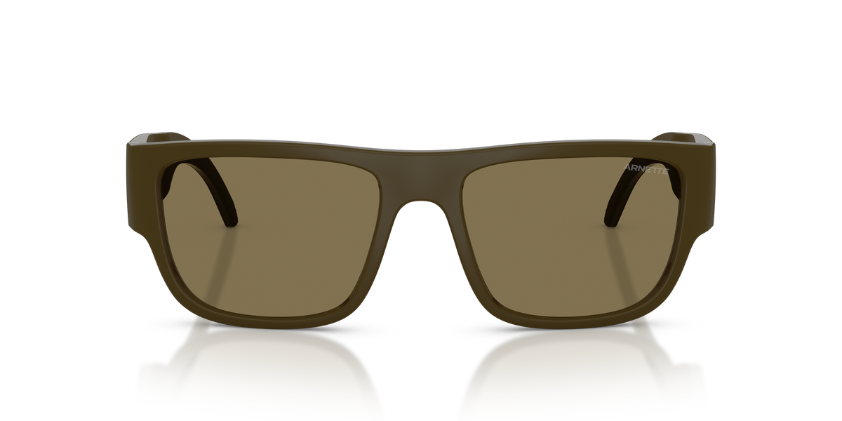Arnette AN4377 Sunglasses in 3051/2 Green Matte Inside/Outside / Coffee lens, front view