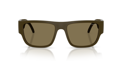 Arnette AN4377 Sunglasses in 3051/2 Green Matte Inside/Outside / Coffee lens, front view