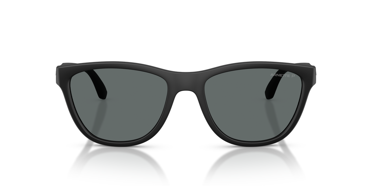 Arnette AN4379 Sunglasses in 290081 Matte Recycled Black / Dark Grey Polarized lens, front view