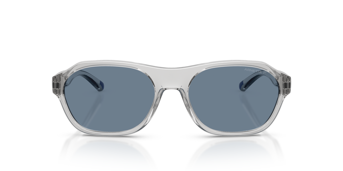 Arnette AN4380 Sunglasses in 28582V Transparent Grey / Dark Blue Polarized lens, front view