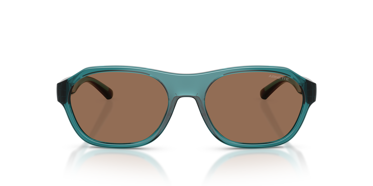 Arnette AN4380 Sunglasses in 304673 Transparent Petrol / Dark Brown lens, front view