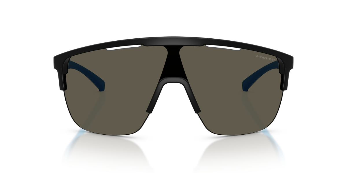 Arnette AN4381 Sunglasses in 2758/1 Matte Black / Polarized Dark Grey lens, front view