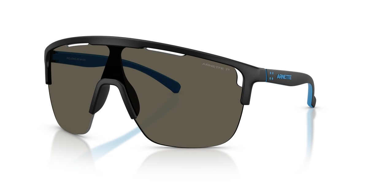 Arnette AN4381 Sunglasses in 2758/1 Matte Black / Polarized Dark Grey lens