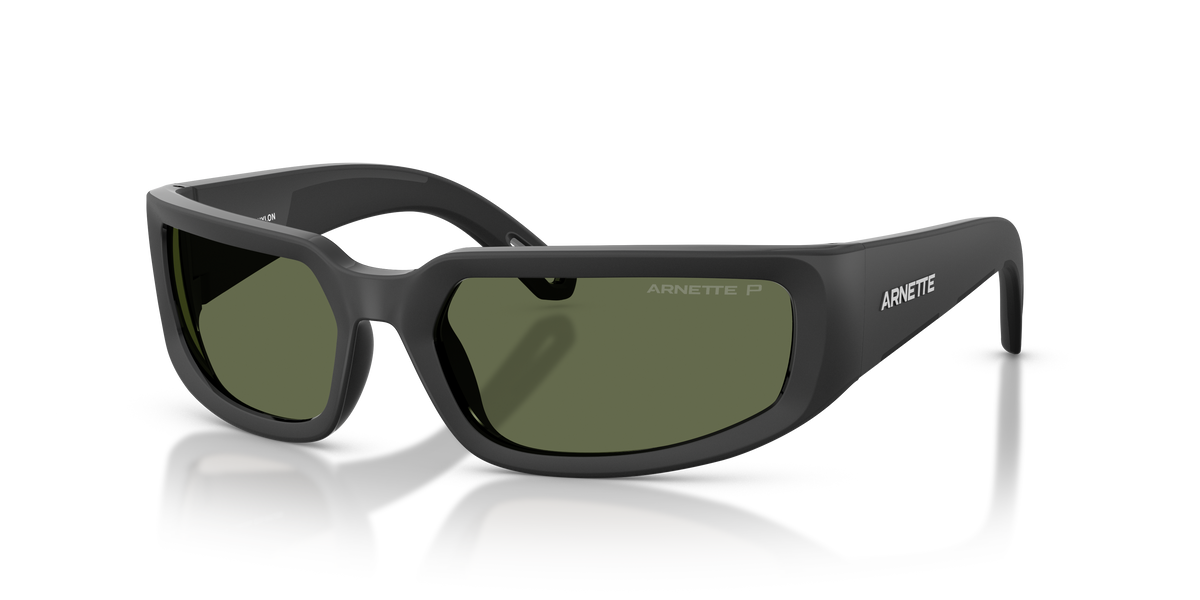 Arnette AN4382 Sunglasses in 2758/2 Matte Black / Polarized Green lens