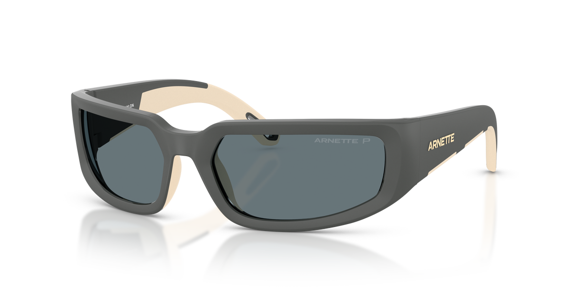 Arnette AN4382 Sunglasses in 305180 Matte Grey/Beige / Polarized Blue lens