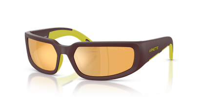 Arnette AN4382 Sunglasses in 30526O Matte Bordeuax/Light Green / Coffee Mirror Gold lens