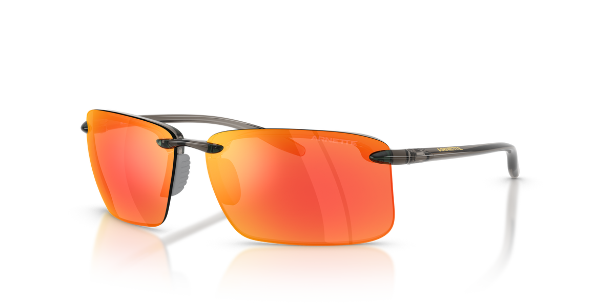 Arnette AN4383 Sunglasses in 2827AU Transparent Grey / Dark Grey Mirror Red/Yellow lens