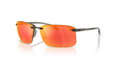 Arnette AN4383 Sunglasses in 2827AU Transparent Grey / Dark Grey Mirror Red/Yellow lens