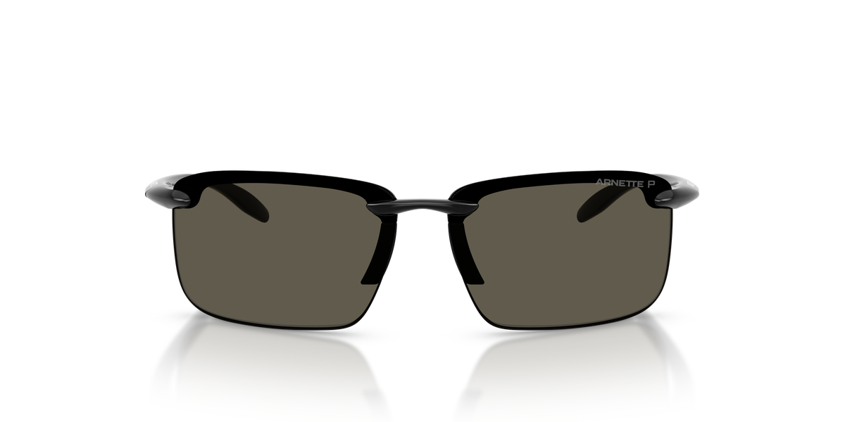 Arnette AN4383 Sunglasses in 2900/1 Recycled Black / Polarized Dark Grey lens, front view